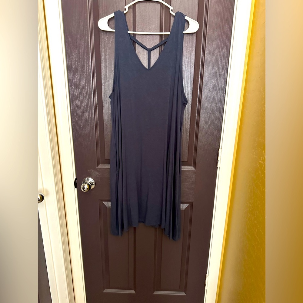 Maurice’s 24/7 Sleeveless Dress w/ back detail at neck area Color Blue Size XXL